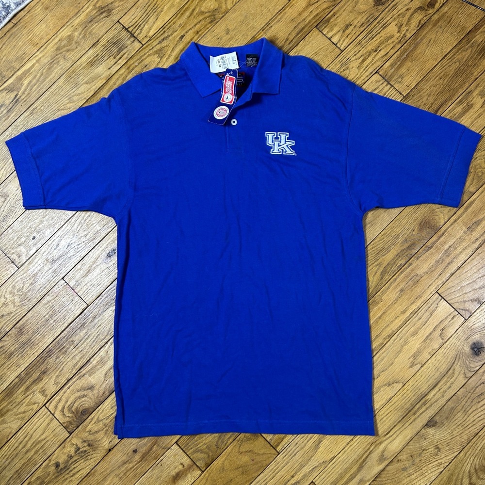 NEW Crable Sportswear Kentucky Wildcats Polo Shirt Blue Mens M Vintage UK
